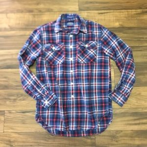 Pendleton Blue and Red Plaid Men's Shirt